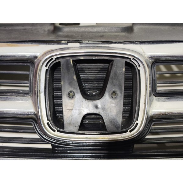 Grade Dianteira Central Honda City 2012/2014 Orig C/ Avaria Preto/cromado Fosco