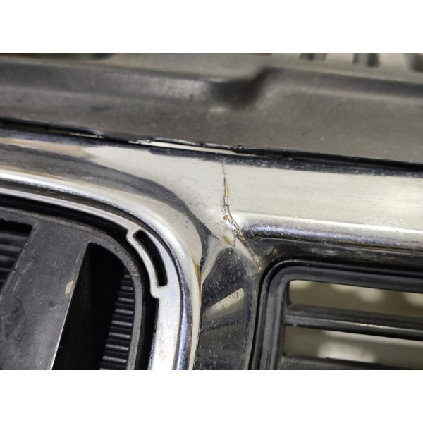 Grade Dianteira Central Honda City 2012/2014 Orig C/ Avaria Preto/cromado Fosco