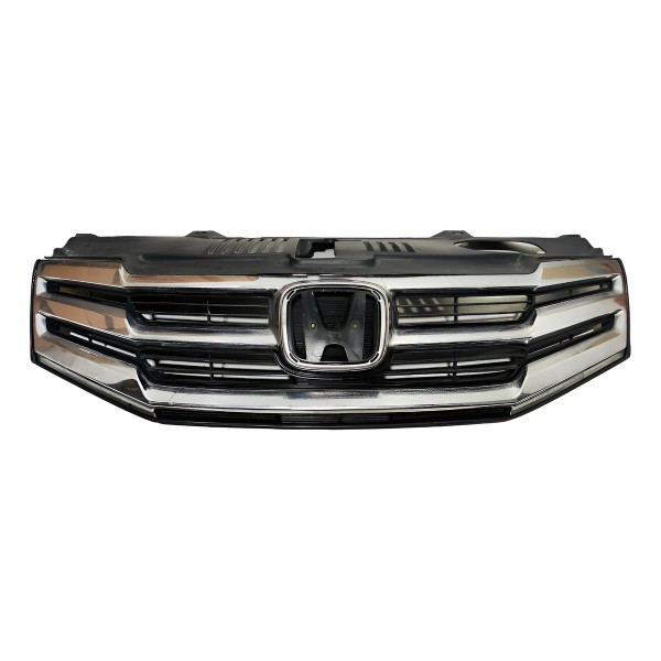 Grade Dianteira Central Honda City 2012/2014 Orig C/ Avaria Preto/cromado Fosco