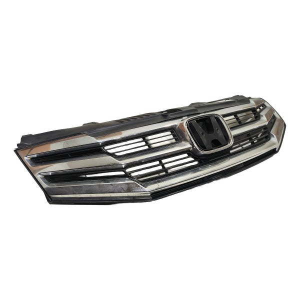 Grade Dianteira Central Honda City 2012/2014 Orig C/ Avaria Preto/cromado Fosco