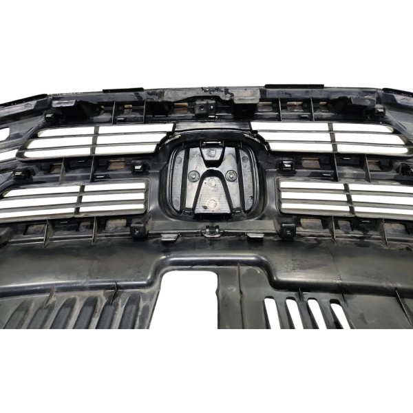 Grade Dianteira Central Honda City 2012/2014 Orig C/ Avaria Preto/cromado Fosco