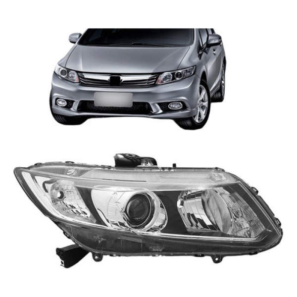 Farol Para Civic 2013 2014 2015 2016 Eletrico C/ Motor