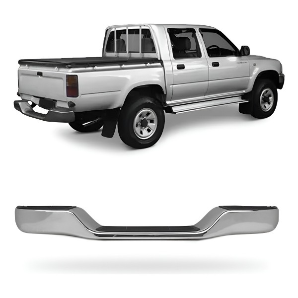Parachoque Traseiro Hilux 1992/2015 C/ Suporte Cromado