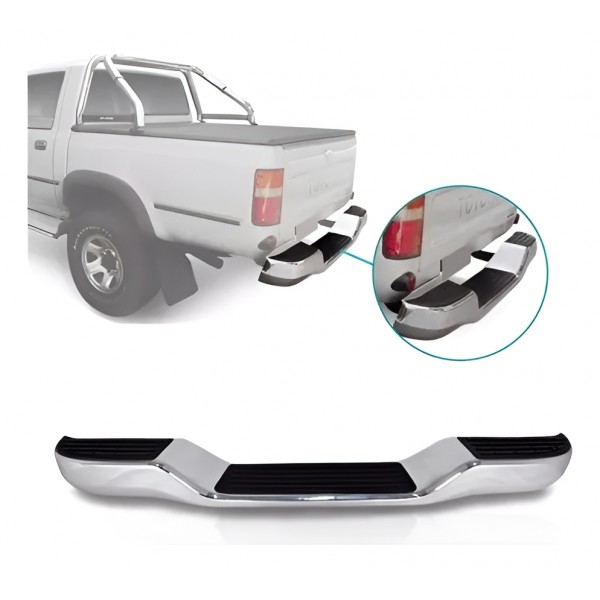 Parachoque Traseiro Hilux 1992/2015 C/ Suporte Cromado