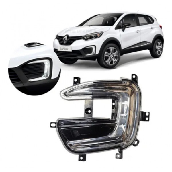 Farol Auxiliar Milha Esquerdo Captur Com Led 2017/2024 - Padrão Original