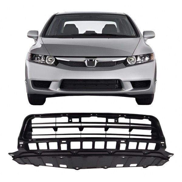 Grade Parachoque Central Inferior New Civic 2009 2010 2011 Ambos Lados Padrão Original