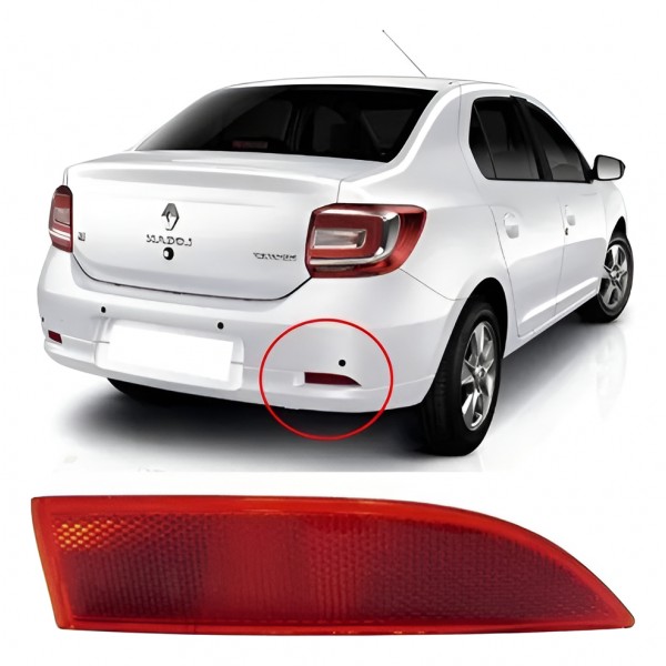 Refletor Parachoque Sandero Logan 2014 15 16 A 2019 Direito - Padrão Original