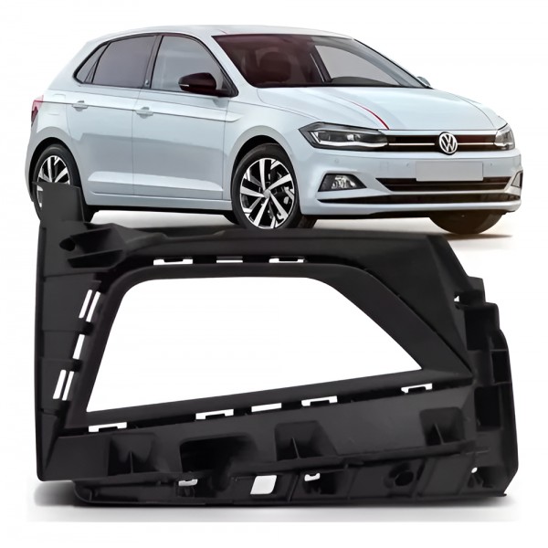 Grade Moldura Milha Direita Polo Virtus 2018 2019 - Padrão Original - Direito