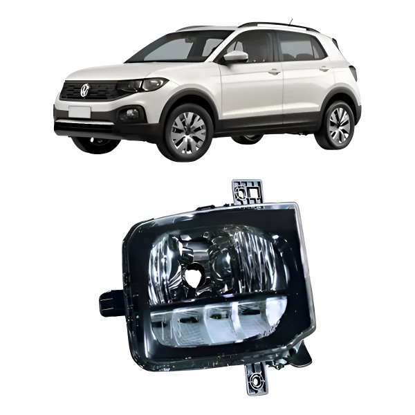 Farol Milha Auxiliar T-cross 2018 A 2023 Direito C/ Led Padrão Original
