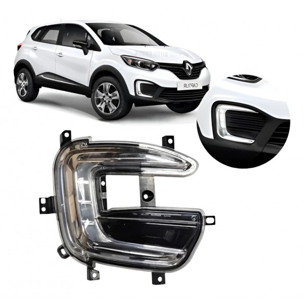 Farol Auxiliar Milha Lado Esquerdo Captur Com Led 2017/2024 - Padrão Original