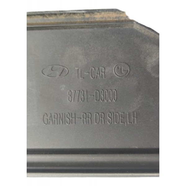 Moldura Porta Traseira Esquerda New Tucson 2018 A 2020 Preto