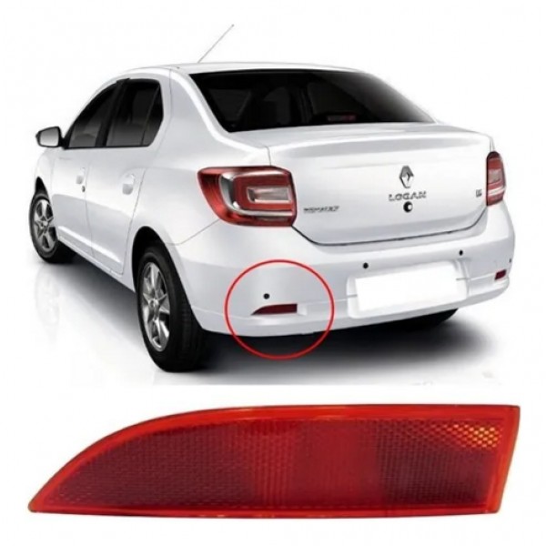 Refletor Parachoque Sandero Logan 2014 15 16 A 2019 Esquerdo Padrão Original