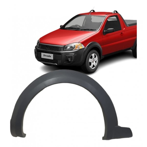 Moldura Alargador Paralama Strada Working Trekking 2014/2019 Cinza Esquerdo