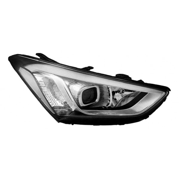Farol Principal Santa Fe 13 14 15 16 17 18 Ld Led Direito/passageiro