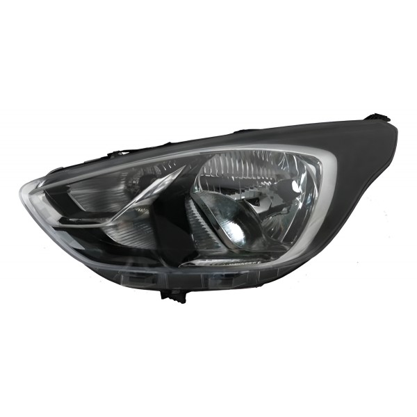 Farol Principal Ka 19 20 21 Le Titanium Preto Com Aro Cromad Esquerdo/motorista