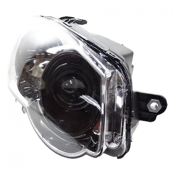 Farol Principal Palio Siena 08/ Strada Ld Cromado C/ Negro Direito/passageiro