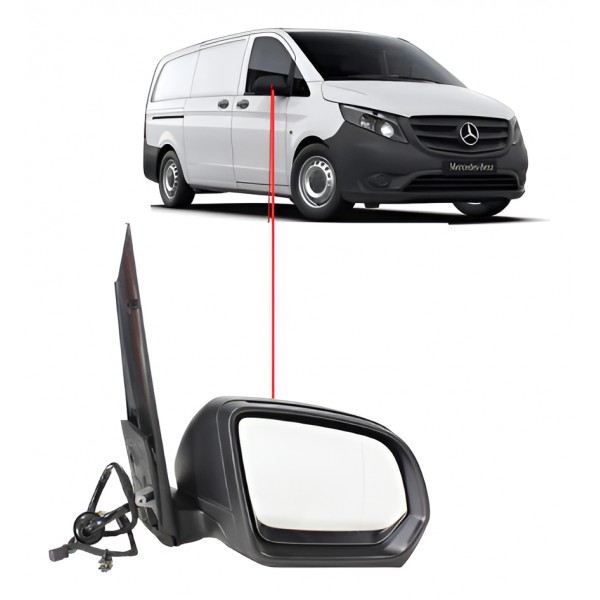 Retrovisor Elétrico Dir Vito 2015 2016 2017 2018 2019 A 2022