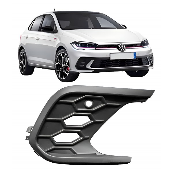 Moldura Grade Farol Milha Direito Polo Gts 2023 2024 2025 Padrão Original