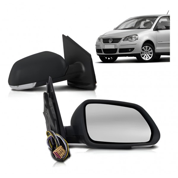 Retrovisor Elétrico Direito Polo 2007 08 09 A 2012 C/ Pisca