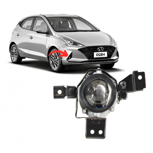 Farol Auxiliar Milha Hb20 2020 2021 2022 Lado Direito - Padrão Original