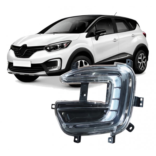 Farol Auxiliar Milha Esquerdo Captur 2017/2021 S/ Milha Drl Padrão Original