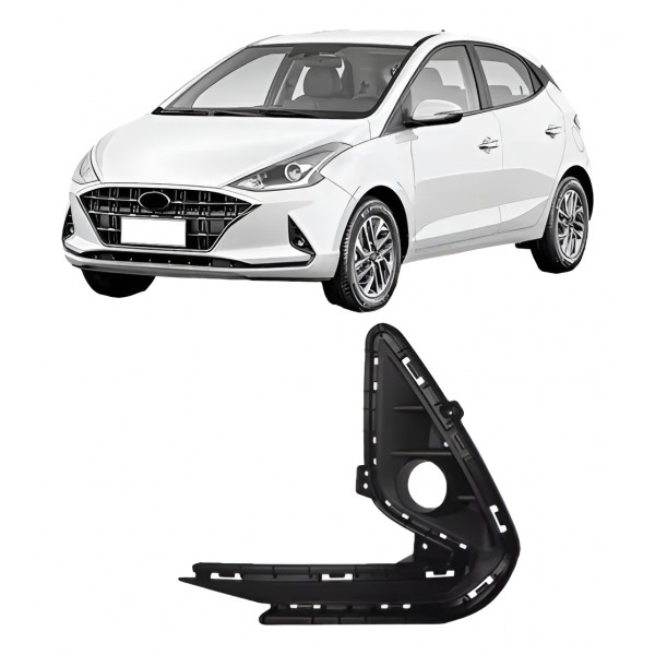 Moldura Farol Milha Hb20 Hb20s 2020 2021 2022 Esquerdo Padrão Original Esquerdo