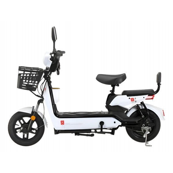 Bicicleta Scooter Elétrica 500w Autopropelido 48v Branco