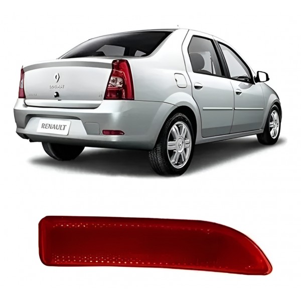 Refletor Parachoque Traseiro Logan 2011 2012 2013 Direito Padrão Original