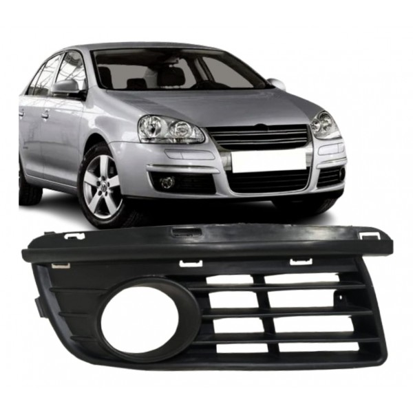 Moldura Milha Jetta 2006 2007 2008 2009 2010 2011 S/ Friso Preto Direito