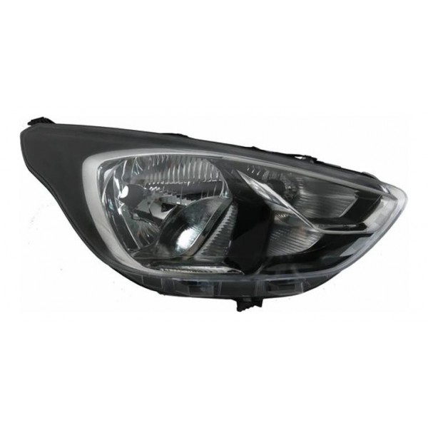 Farol Principal Ka 19 20 21 Ld Titanium Preto Com Aro Cromad Direito/passageiro