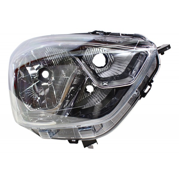 Farol Principal Ka 19 20 21 Ld Titanium Preto Com Aro Cromad Direito/passageiro