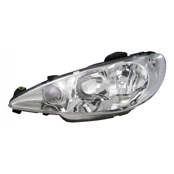 Farol Principal 206 - Duplo Liso Le Esquerdo/motorista