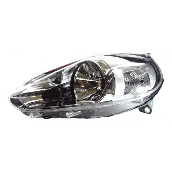 Farol Principal Punto 12 13 14 15 16 Le Cromo Negro Esquerdo/motorista