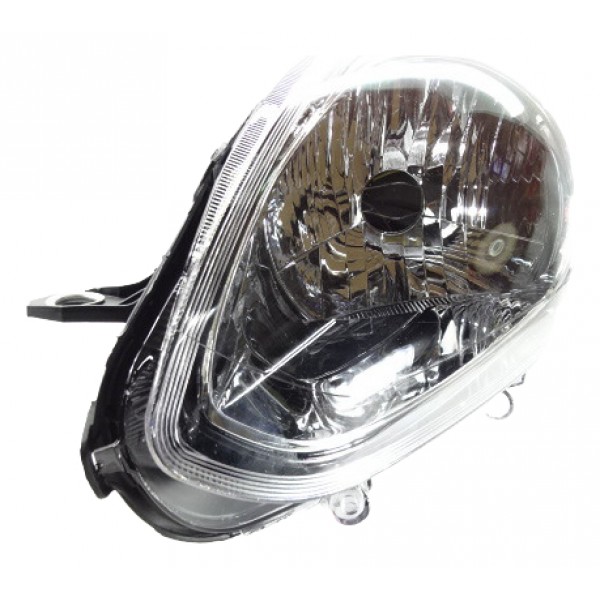 Farol Principal Punto 12 13 14 15 16 Le Cromo Negro Esquerdo/motorista