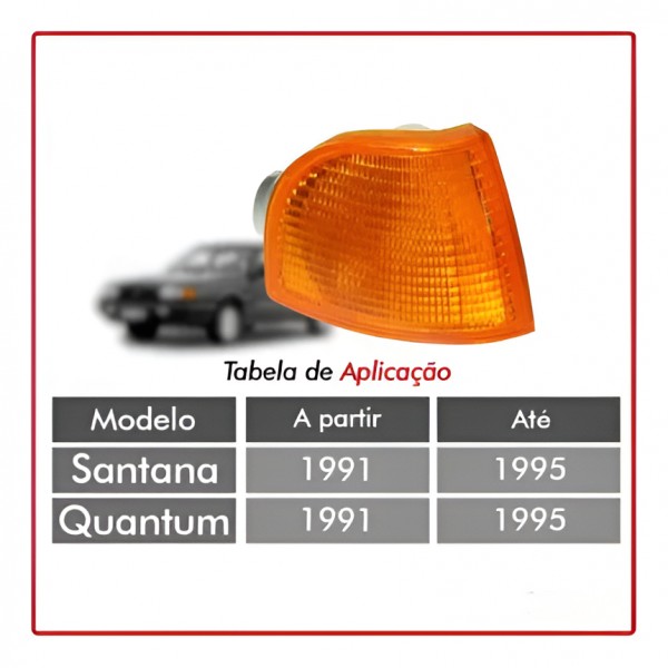 Lanterna Pisca Dianteira Direita Santana 1991/1995 Ambar - Padrão Original