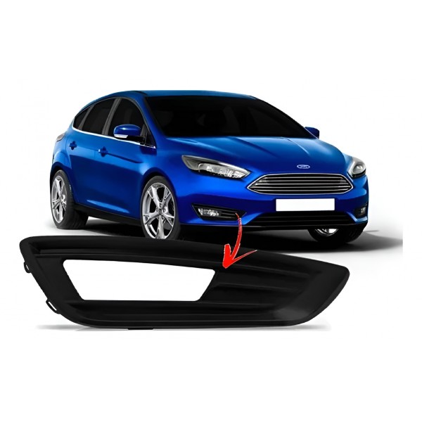 Moldura Milha Direito Focus 2015 2016 2017 C/ Furo Preto Padrão Original