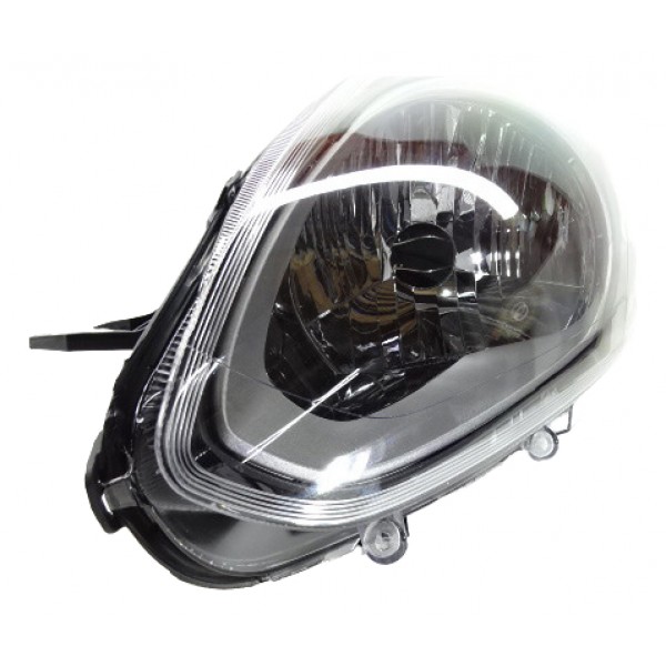 Farol Principal Punto 12 13 14 15 16 Le Mascara Negra / Cinz Esquerdo/motorista