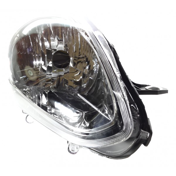 Farol Principal Punto 12 13 14 15 16 Ld Cromo Negro Direito/passageiro