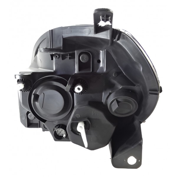 Farol Principal Punto 12 13 14 15 16 Ld Cromo Negro Direito/passageiro