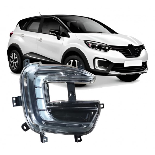 Farol Auxiliar Direito Captur 2017 18 A 2021 S/ Milha Drl Padrão Original