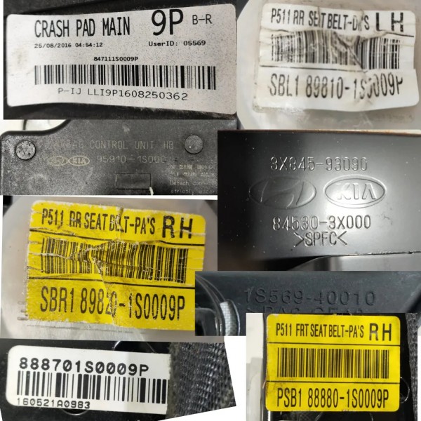 Kit Airbag Bolsa Painel Cintos Modulo Hb20 2013 A 2019 Preto