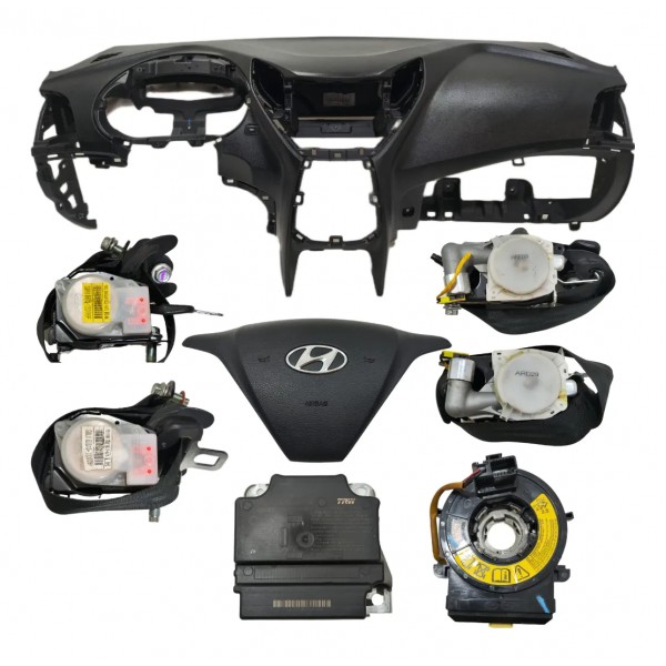 Kit Airbag Bolsa Painel Cintos Modulo Hb20 2013 A 2019 Preto