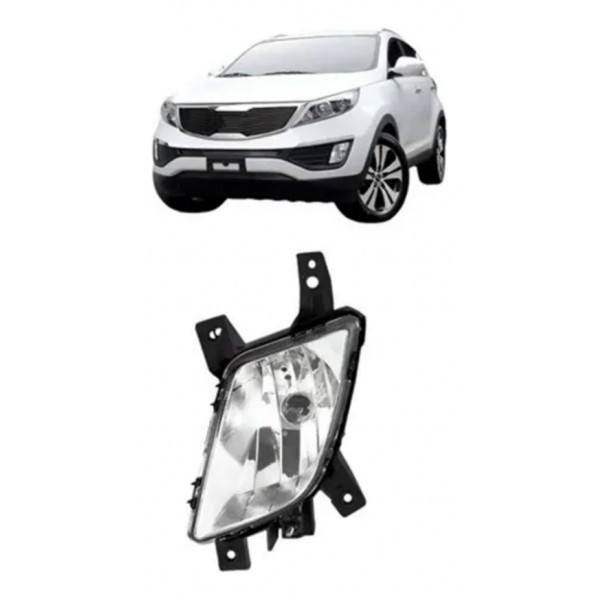 Farol Auxiliar Milha Sportage 2011 2012 2013 2014 Esquerdo Padrão Original