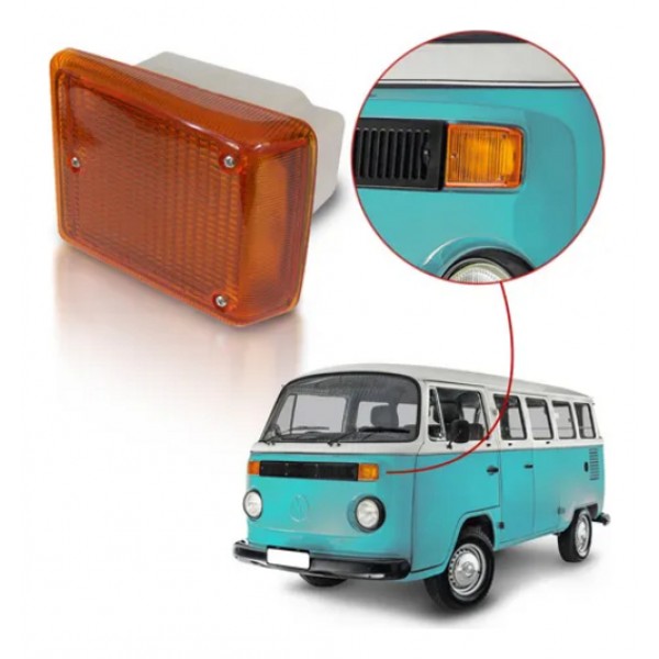 Pisca Lanterna Dianteira Direito Kombi 1976 A 2014 Ambar Padrão Original
