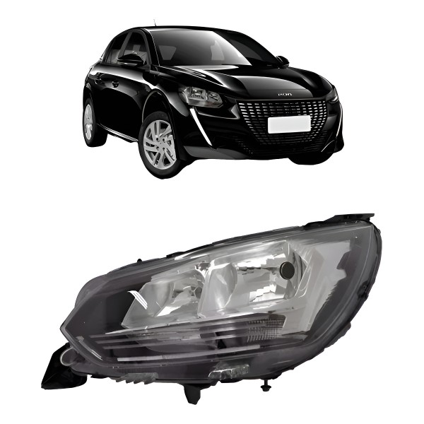 Farol Esquerdo Peugeot 208 2020 2021 2022 2023 2024 3 Furos Esquerdo/motorista