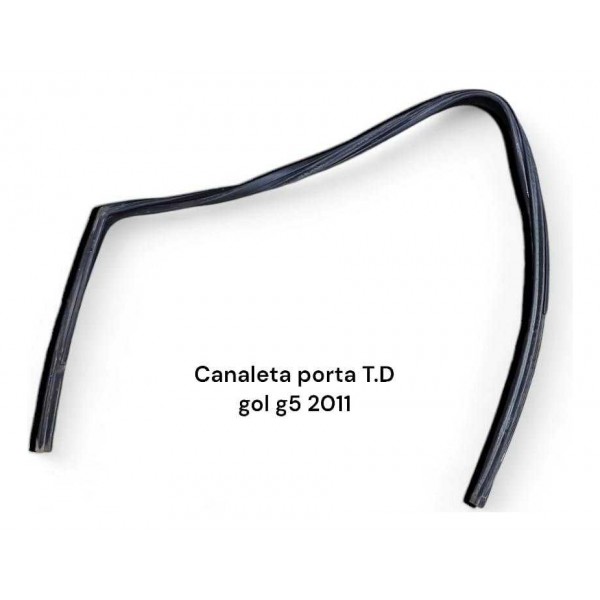 Canaleta Porta Traseira Direita Vw Gol Voyage G5 2008/2012 Preto