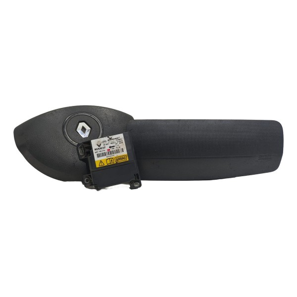 Kit Airbag Renault Sandero Logan 2009/2014 Seminovo Preto