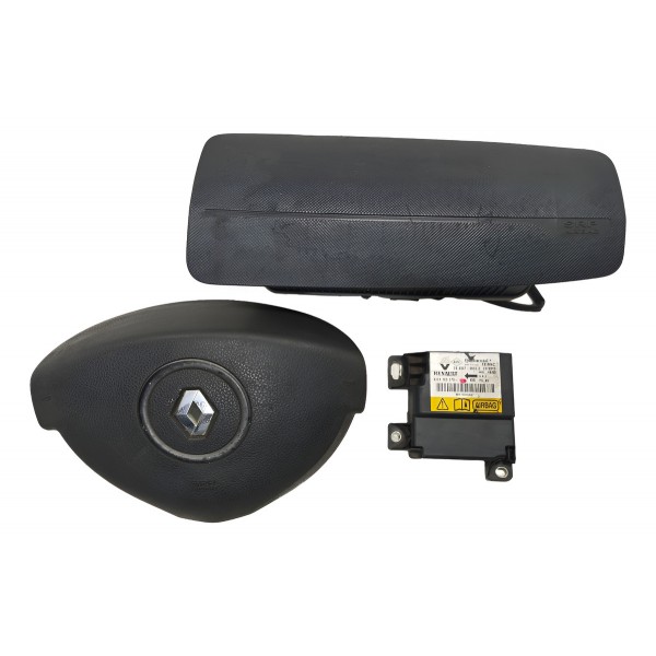 Kit Airbag Renault Sandero Logan 2009/2014 Seminovo Preto