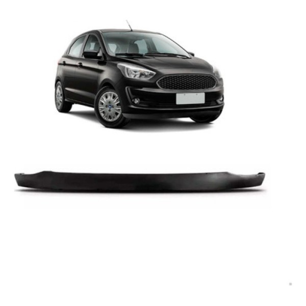 Spoiler Parachoque Dianteiro Ka  Sedan Hatch Rigido 2015/22 Preto