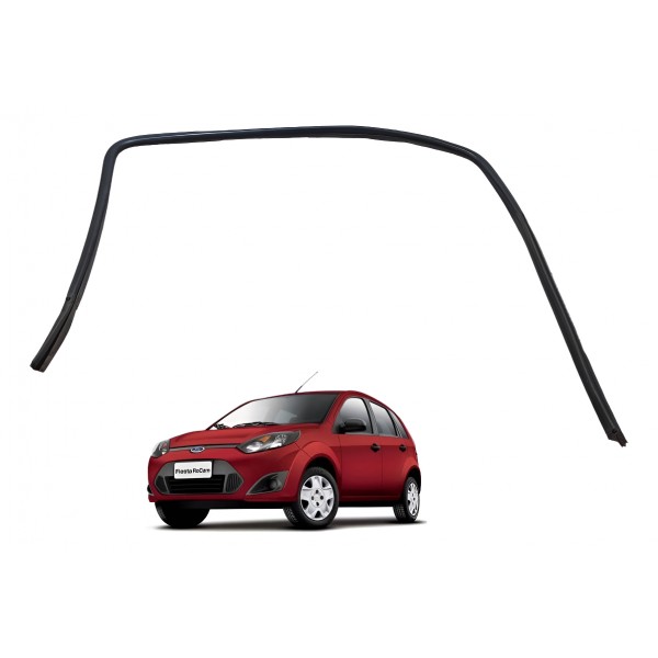 Borracha Canaleta Dianteira Direita Fiesta 2003 2004 A 2013 Preto